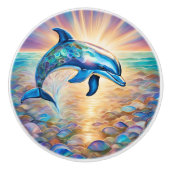 briljante dolfijn keramische knop (Voorkant)