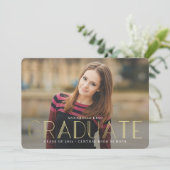 Briljante Geest Afstudeeraankondiging Uitnodiging (Staand voorkant)