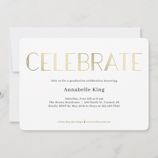 Briljante Geest Afstudeeraankondiging Uitnodiging (Achterkant)