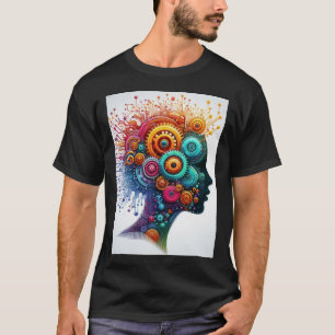 Briljante geniale geest ontketent creativiteit en t-shirt