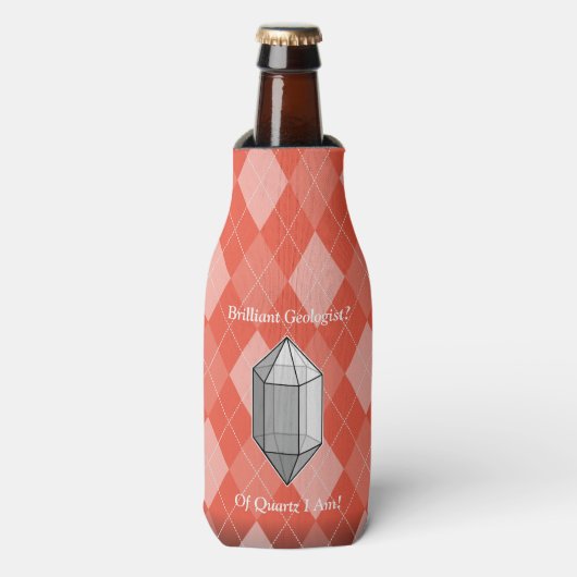 Briljante geoloog Quartz Pun Flesjeskoeler (Fles Voorkant)