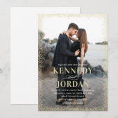 Briljante gloed Moderne foto bruiloft uitnodiging (Voorkant / Achterkant)