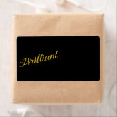 Briljante Gold Faux Glitter Metallic Sequins Quote Etiket (Insitu)