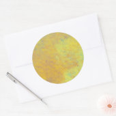 Briljante gouden gemarmerde kunst ronde sticker (Envelop)