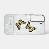 Briljante goudvlinders samsung galaxy hoesje (Achterkant horizontaal)