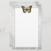 Briljante goudvlinderstationering briefpapier (Voorkant / Achterkant)