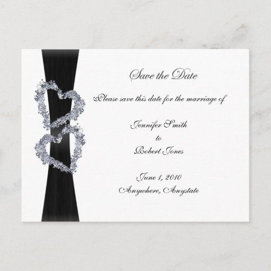 briljante harten aankondigingskaart (Voorkant)