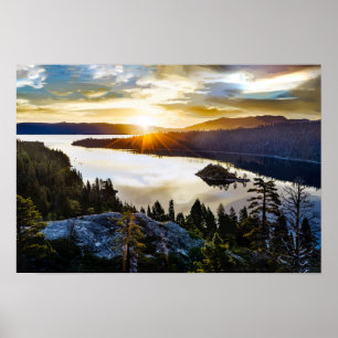 Briljante hemel op Emerald Bay Lake Tahoe Californ Poster