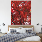 Briljante Herfst Foliage Shining Gloriously op een Canvas Afdruk (Insitu (Slaapkamer))
