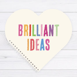 Briljante ideeën Cute Heart Spiraal Notebook Notitieboek