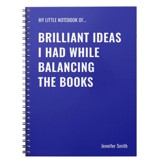 Briljante ideeën Grappige accountant Notitieboek (Voorkant)