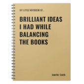 Briljante ideeën Grappige accountant Notitieboek (Voorkant)