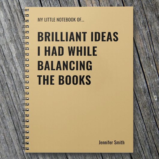 Briljante ideeën Grappige accountant Notitieboek