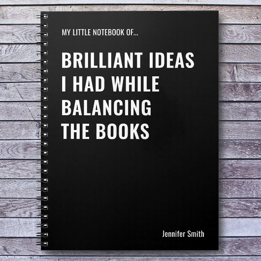 Briljante ideeën Grappige accountant Notitieboek