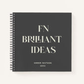 Briljante ideeën Planner Modern Custom Dark Grey Notitieboek (Voorkant)
