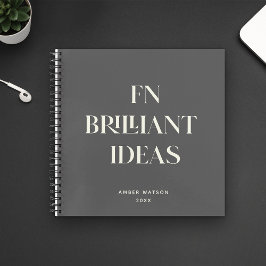 Briljante ideeën Planner Modern Custom Dark Grey Notitieboek