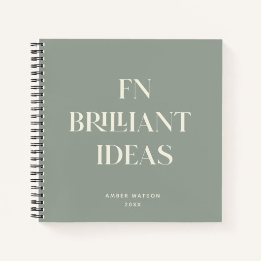 Briljante Ideeën Planner Moderne aangepaste grafis Notitieboek (Voorkant)