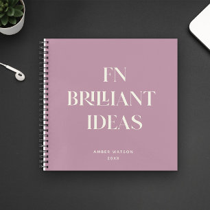 Briljante ideeën Planner Moderne aangepaste grafis Notitieboek