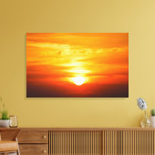 Briljante Iowa-zonsopgang met een heldere, gele zo Canvas Afdruk (Insitu (Woonkamer))