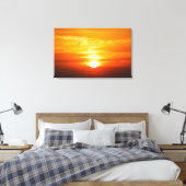 Briljante Iowa-zonsopgang met een heldere, gele zo Canvas Afdruk (Insitu (Slaapkamer))