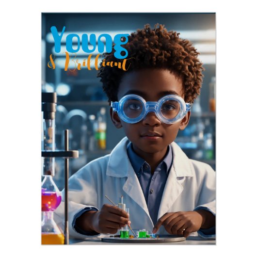 Briljante Jonge Wetenschapper Perfect Poster (Voorkant)