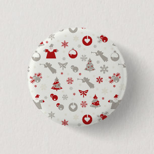 Briljante kerstsieraden ronde button 3,2 cm