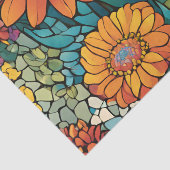 Briljante kleur Mozaïek Bloemen Tissuepapier (Detail)