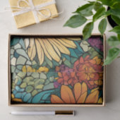 Briljante kleur Mozaïek Bloemen Tissuepapier (Geschenk)