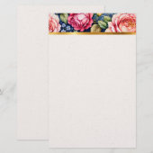 Briljante Kleur Roos Header Briefpapier (Voorkant / Achterkant)
