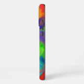 Briljante kleurgolven Abstracte kunst iPhone Hoesje (Linkerkant)