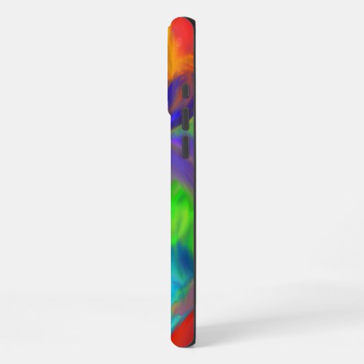 Briljante kleurgolven Abstracte kunst iPhone Hoesje (Linkerkant)