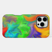 Briljante kleurgolven Abstracte kunst iPhone Hoesje (Achterkant horizontaal)
