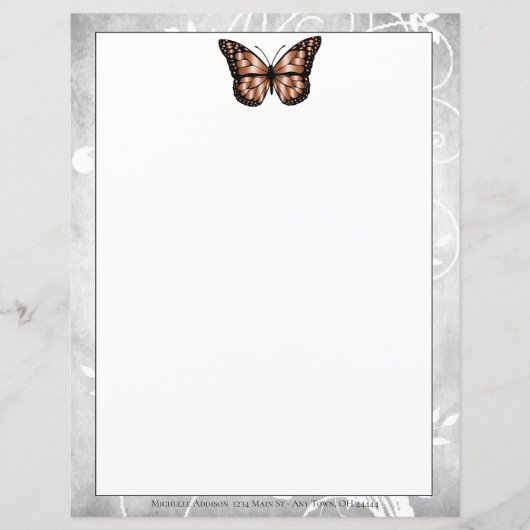 Briljante koperen vlinderstationery (Voorkant)