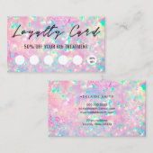 Briljante loyaliteitskaart met opale textuur visitekaartje (Voorkant / Achterkant)