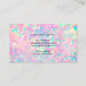 Briljante loyaliteitskaart met opale textuur visitekaartje (Achterkant)