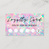 Briljante loyaliteitskaart met opale textuur visitekaartje (Voorkant)