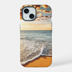 Briljante oceaan strand zonsopgang iPhone 15 case