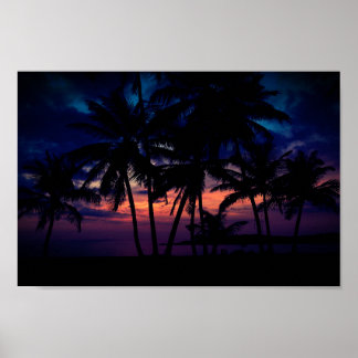 Briljante Ocean Sunset Beach Poster