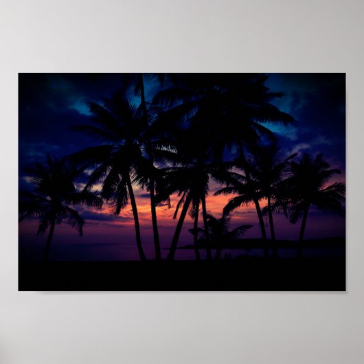 Briljante Ocean Sunset Beach Poster (Voorkant)