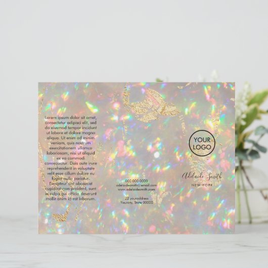 Briljante opaal fotobrochure (Staand voorkant)