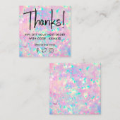 Briljante Opal Texture-kortingskaart Vierkante Visitekaartje (Voorkant / Achterkant)