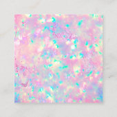 Briljante Opal Texture-kortingskaart Vierkante Visitekaartje (Achterkant)