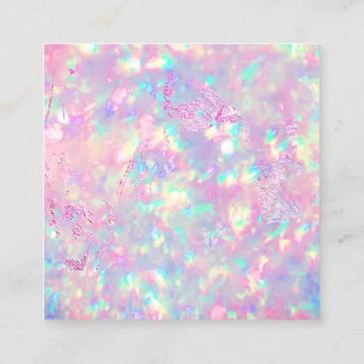 Briljante Opal Texture-kortingskaart Vierkante Visitekaartje (Achterkant)