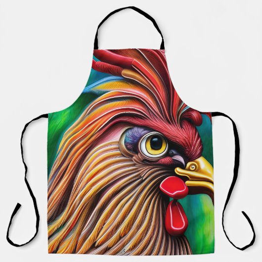 Briljante Oranje Rooster Schort (Voorkant)