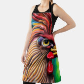 Briljante Oranje Rooster Schort (Insitu)