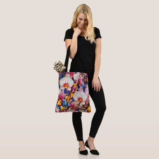 briljante orchidee Canvas tas, Tote Bag (Op model)