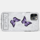 briljante Paarse buttervliegen Case-Mate iPhone Case (Achterkant (horizontaal))