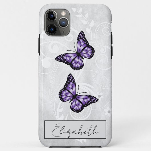 briljante Paarse buttervliegen Case-Mate iPhone Case (Achterkant)