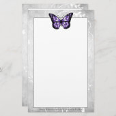 Briljante Paarse vlinderstationen Briefpapier (Voorkant / Achterkant)
