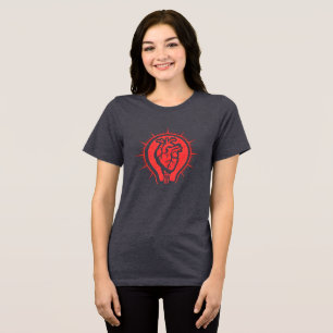 Briljante Passie - Anatomische Hart Lamp Wom Tri-Blend Shirt